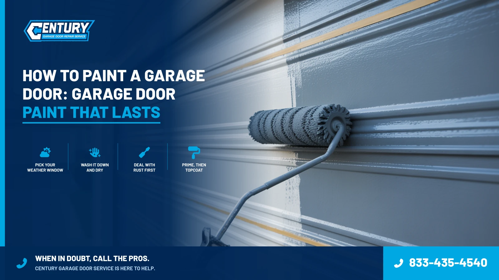 How to Paint a Garage Door: Garage Door Paint That Lasts 1 How to Paint a Garage Door: Garage Door Paint That Lasts - Century Garage Door Service