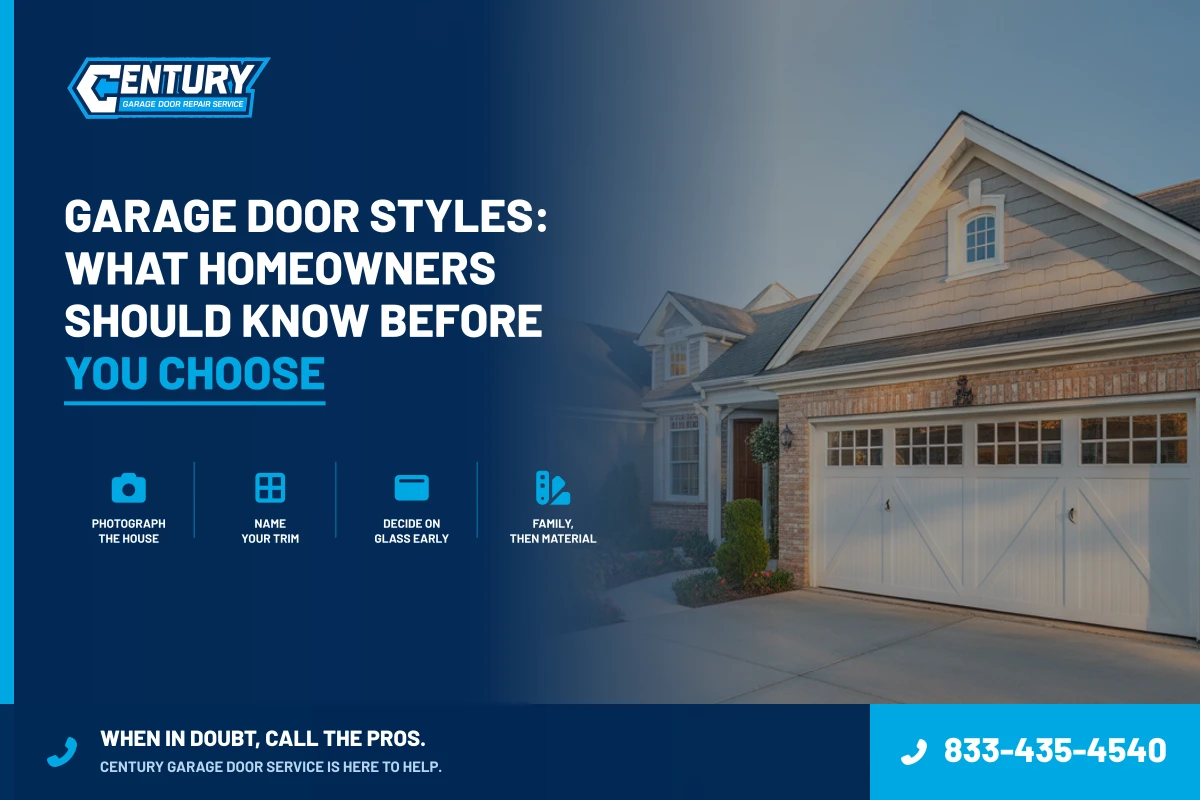 Garage Door Styles: What Homeowners Should Know Before You Choose - Century Garage Door Service