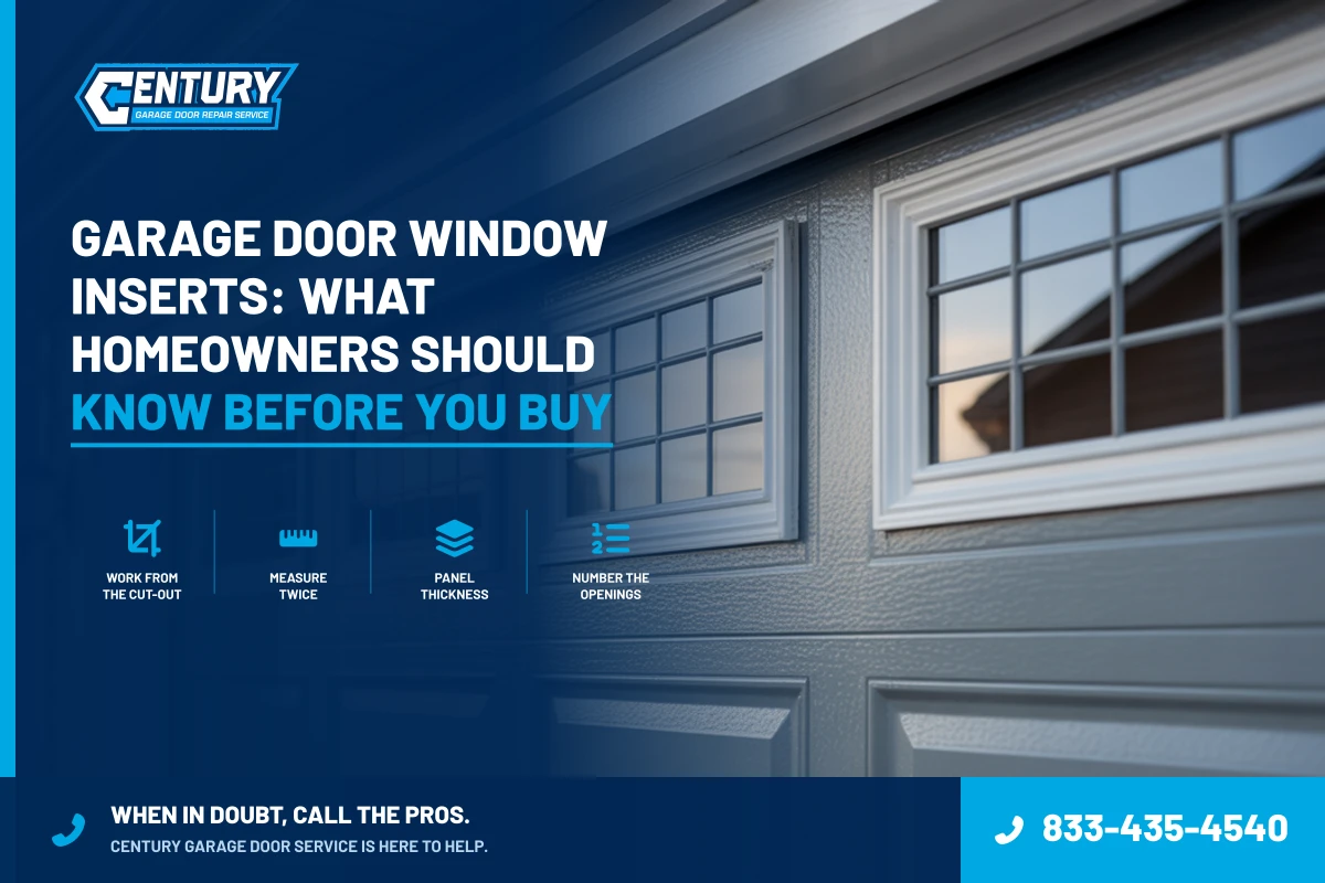 Garage Door Window Inserts: What Homeowners Should Know Before You Buy - Century Garage Door Service