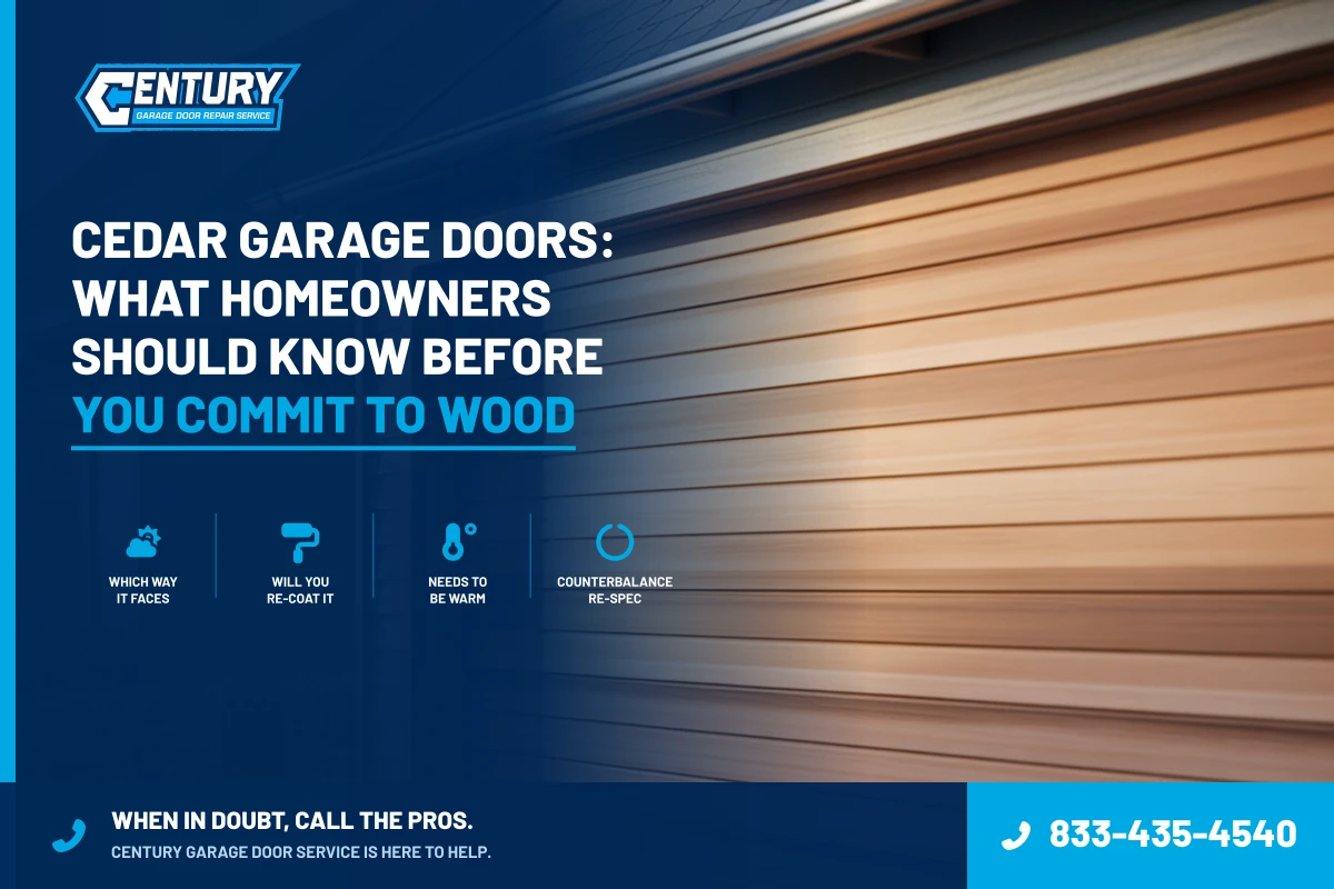 Cedar Garage Doors: What Homeowners Should Know Before You Commit to Wood - Century Garage Door Service