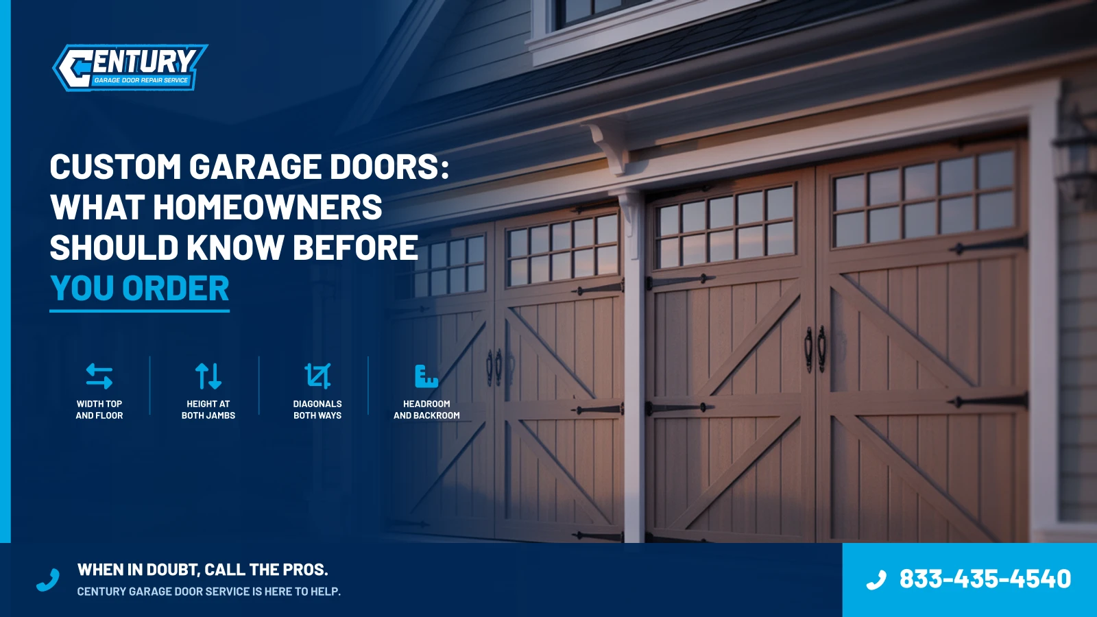 Custom Garage Doors: What Homeowners Should Know Before You Order - Century Garage Door Service