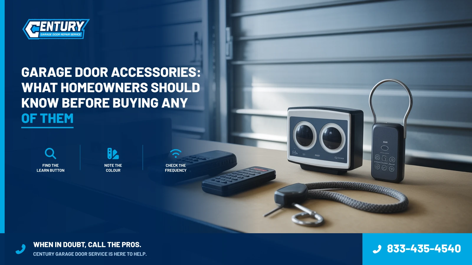 Garage Door Accessories: What Homeowners Should Know Before Buying Any of Them - Century Garage Door Service