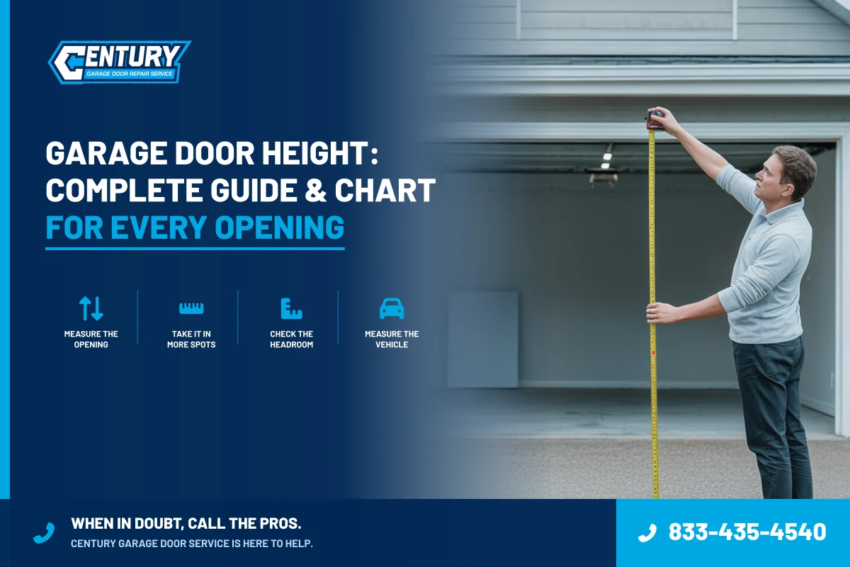 Garage Door Height: Complete Guide & Chart for Every Opening - Century Garage Door Service