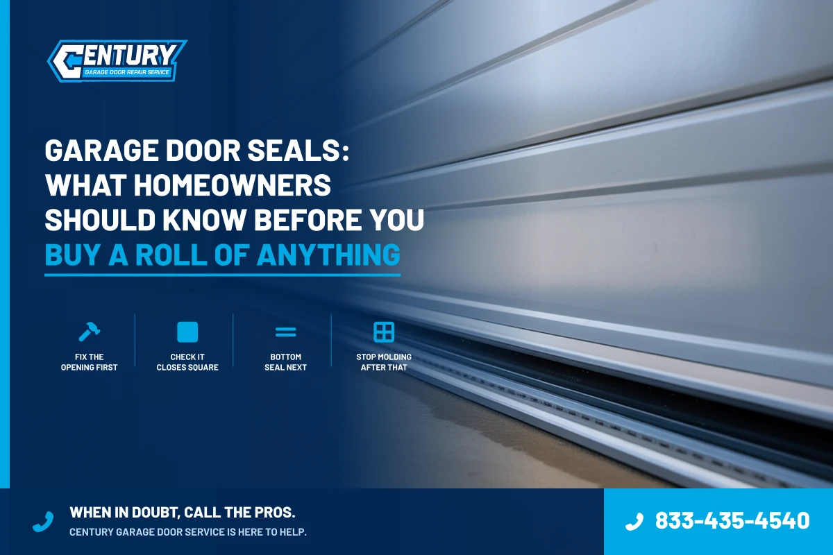 Garage Door Seals: What Homeowners Should Know Before You Buy a Roll of Anything - Century Garage Door Service