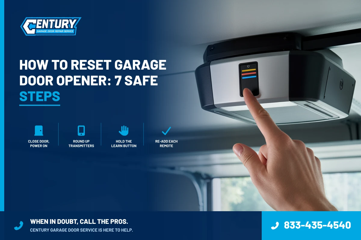 How to Reset Garage Door Opener: 7 Safe Steps - Century Garage Door Service