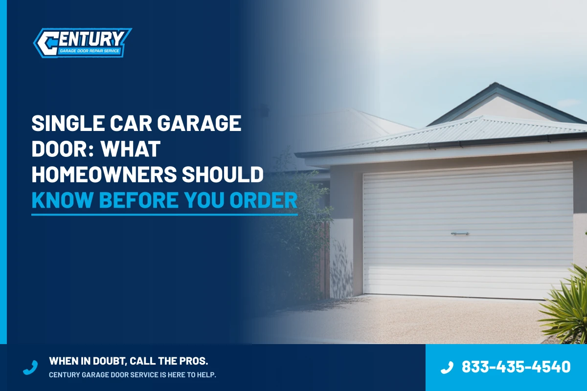 Reliable Garage Door Repair & Installation Services 14 Single Car Garage Door: What Homeowners Should Know Before You Order - Century Garage Door Service