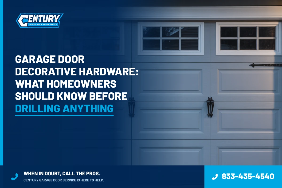 Garage Door Decorative Hardware: What Homeowners Should Know Before Drilling Anything - Century Garage Door Service