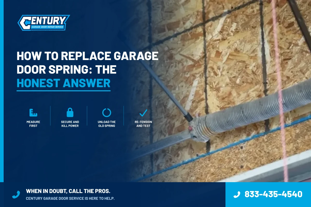 How to Replace Garage Door Spring: The Honest Answer - Century Garage Door Service guide to garage door spring replacement