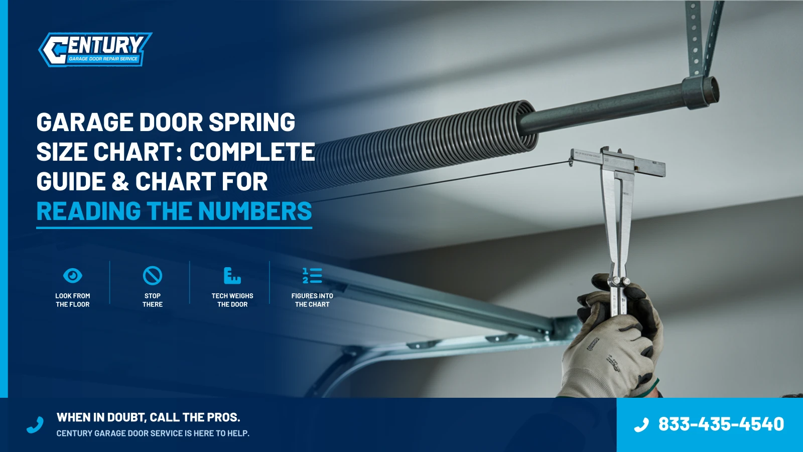 Garage Door Spring Size Chart: Complete Guide & Chart for Reading the Numbers - Century Garage Door Service