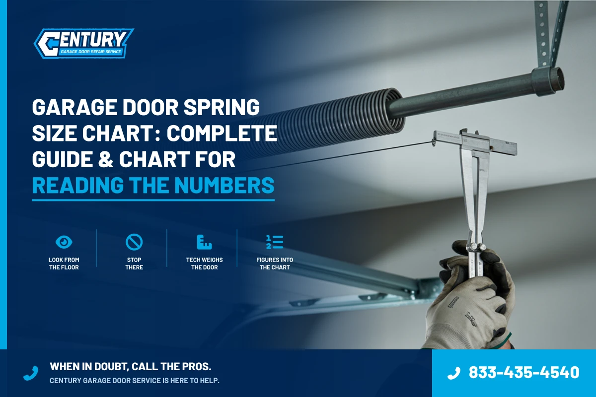 Garage Door Spring Size Chart: Complete Guide & Chart for Reading the Numbers - Century Garage Door Service