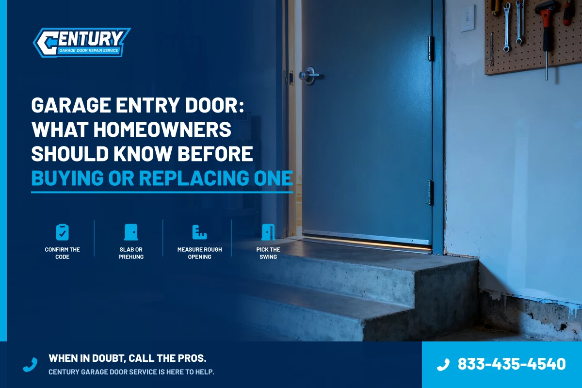 Garage Entry Door: What Homeowners Should Know Before Buying or Replacing One - Century Garage Door Service