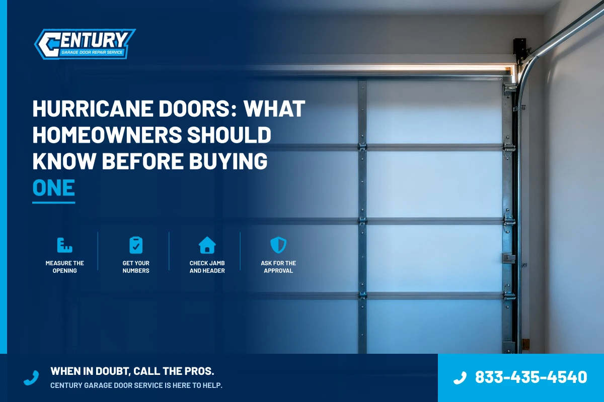 Hurricane Doors: What Homeowners Should Know Before Buying One - Century Garage Door Service