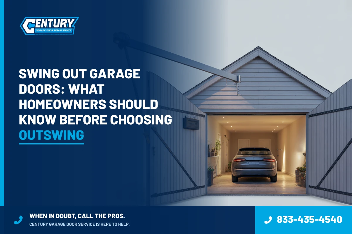 Swing Out Garage Doors: What Homeowners Should Know Before Choosing Outswing - Century Garage Door Service